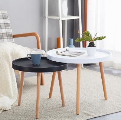 China Modern simple Nordic side table end table coffee table small wood detachable for sale