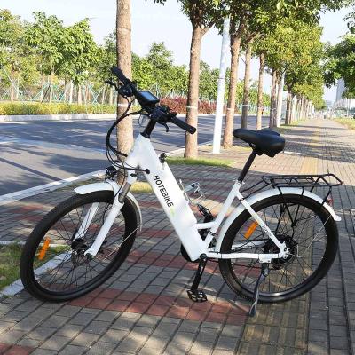 China Standard green city electric bike for popular 26 inch tire city women electric bicycle 36v 48v 250 350 500 750 watt ebike for sale