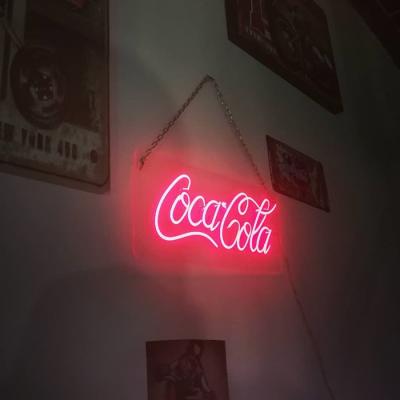 China Shops stores shop wall neon sign advertising pepsi cola ice cream cafe neon neon sign for decoration for sale