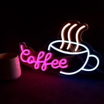 China Shop Custom Commercial Led Coffee Tea Drinks Neon Sign Hard Rock Cafe Neon Sign Lights Factory Directly for sale