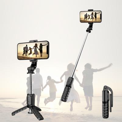 China Flexible Stainless Steel Stick 360 Safety Tripod Selfie Shooting Stick Tik Tok Video 107 Photography Selfie For Pro Cell Phones Go for sale