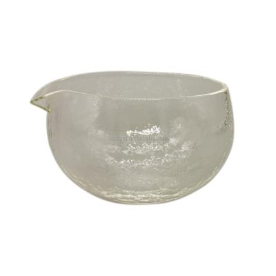 China Sustainable Matcha Glass Bowl With Chawan Spout for sale