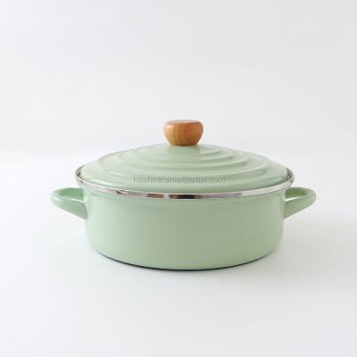 China Sustainable Enamel 3.5L Casserole Casserole Stock Pot Utensils Steel Dutch Oven for sale