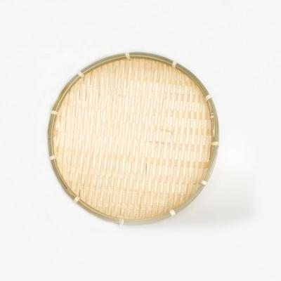 China Sustainable handmade natural bamboo buckwheat noodle round bamboo zaru tray ZL059 for sale