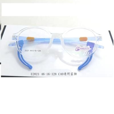 China Flexible Optical Frame Kids Tr90 Comfortable Glasses Protect Eyes Computer Eyewear For Child E2021 for sale