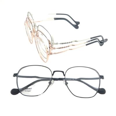 China NICE ECHA P9546T Reading Glass Metal Retro Racket Men's And Women's Square Titanium Frame for sale