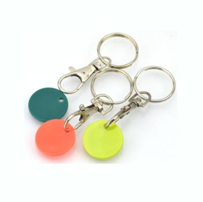 China Cheap Plastic Coin Holder Key Chain Trolley Metal Shopping Cart Metal Key Chain for sale