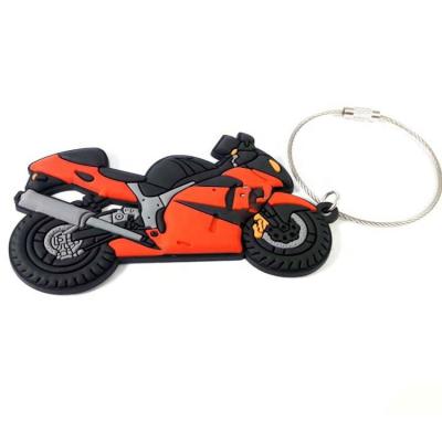 China 100% 2d Soft Rubber PVC Key Chain / 3d Design Custom Motorcycle Eco-friendly PVC Key Chains for sale