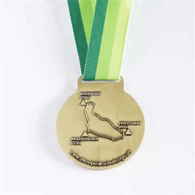 China Cheap Europe Custom Your Own Design Running Marathon Award Gold Sports 3d Metal Medal for sale