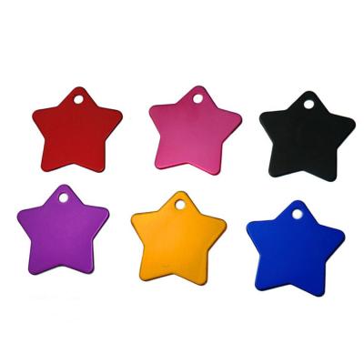 China Europe Promotion Star Shape Metal Aluminum Alloy Pet Tag Pet ID Pendant Tag for sale