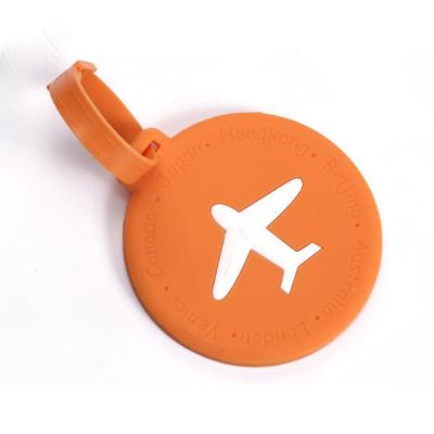 China Wholesale Custom Plastic Material Airplane Travel Gift PVC Rubber Luggage Tag for sale