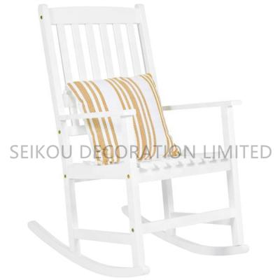 China Traditional Wooden Rocking Chair White HDPE Rocking Chair for sale