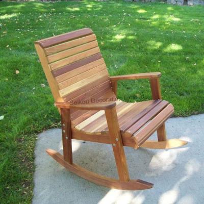 China Antique Wooden Chair Wooden Leisure Chair Folding Chair Adirondack Reclining Rocking Chair for sale