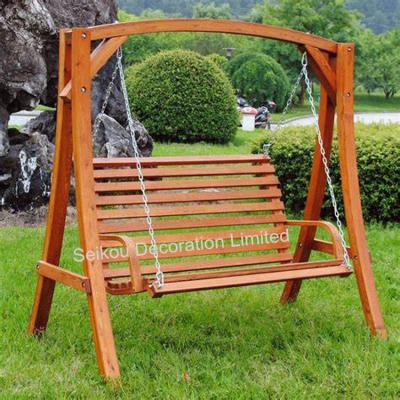 China Modern Outdoor Wooden Swing Chair Wooden Children's Swing Chair Wooden Double Swing Chair for sale