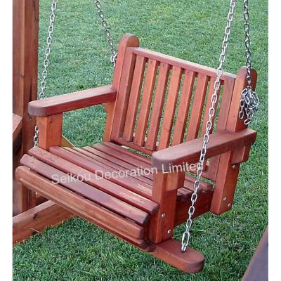 China Eco-Friendly Patio Hanging Wooden Swing Chair Children's Single Swing Chair Wood Hanging Chair Outdoor Furniture for sale