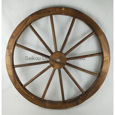 China 76CM Eco-friendly Cart Wooden Wheel For Garden Decorative Wooden Wheel Wooden Wheels for sale