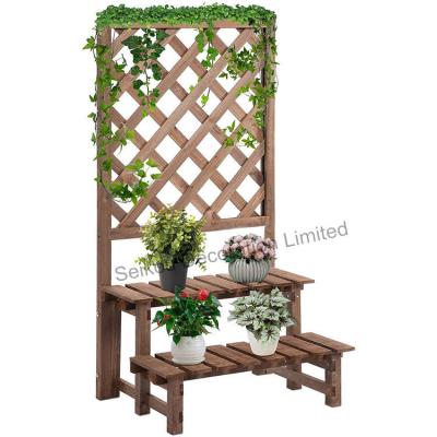 China Modern Wooden Trellis Wooden Planter Box Flower Planter Pot Box Garden Furniture for sale