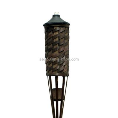 China Europe outdoor weaving bamboo torch for garden lighting for sale