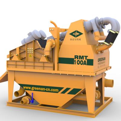 China RMT100 A hydrocyclone residue free critical cleaning/desander for construction boring, mud slurry recycling machine for sale