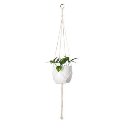 China Nordic Macrame Plant Outlet Macrame Wall Hanging Plant Set Macrame Plant Hangers for sale