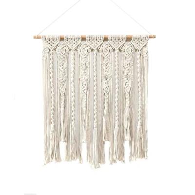 China Bohemian Chic Woven Home Art Decor Cotton Nordic Handmade Yarn Wall Hanging Tapestry for Apartment Dorm Room for sale