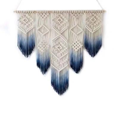 China 2023 Hot Sale Cotton Rope Nordic Handmade Tapestry Woven Wall Decor Macrame Home Shelf for sale