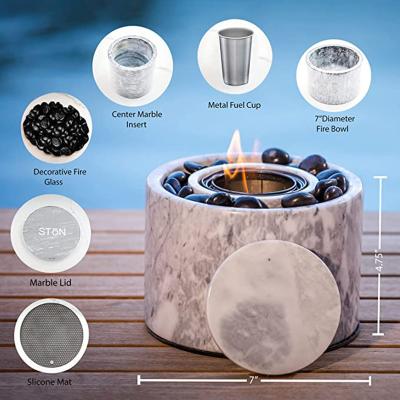 China Amazon Sale Mini Balcony Marble Bio Ethanol Fireplace Indoor Portable Fireplace Fireplace Stored Smokeless Fire Pit for sale