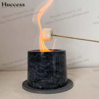 China Stocked made in china round low moq portable table fire pit firepit mini smokeless ethanol wholesale marble fireplace for sale