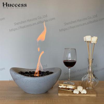 China Stored Personal Bio Ethanol Fire Flame Fireplace Tabletop Fire Pit Durable Handmade Handmade Indoor Outdoor Tabletop Fireplace for sale