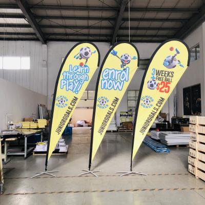 China Custom Size Custom Size Hanging Logo Printing Outdoor Beach Teardrop Flag for sale