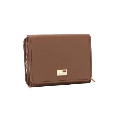 China Factory Supply Wrinkle Brand Women Change Style Zipper Wallet High Quality Natural Short Casual Women Soft Leather Wallet Anti-theft Coin for sale