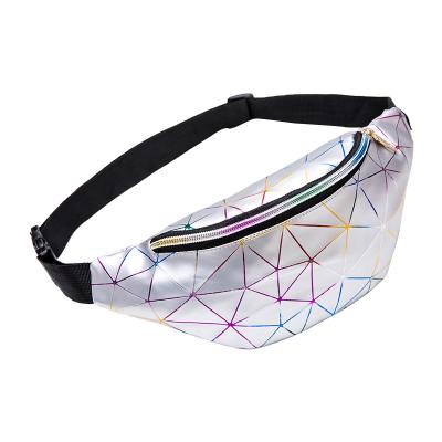 China New fashion PU laser shoulder bag outdoor sports reflective large capacity multi-layer bag waterproof for sale