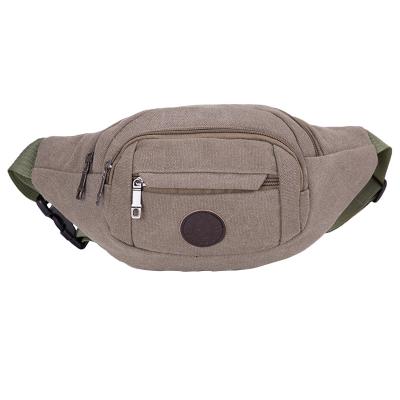 China Canvas Waist Bag Leisure Waterproof Outdoor Running Custom Mobile Phone Bag Personal Waist Bag for sale