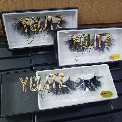 China 5d 23mm Thick Fluffy 3d Mink Fur Lashes 100 Private Label Eyelash Vendor Box With Ribbon for sale