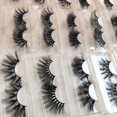 China Wholesale Full Natural Long Strip Mink Eye Lashes Package False 3d Mink Lashes Private Label Seller 25mm Custom Eyelash Lashes Box for sale