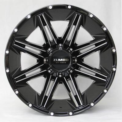 China A0139 20 inch SUV /truck/car/jeep offroad china wheel alloy 6x139.7 alloy rim for truck gloss black milled/aluminum chrome 20x12 inch for sale