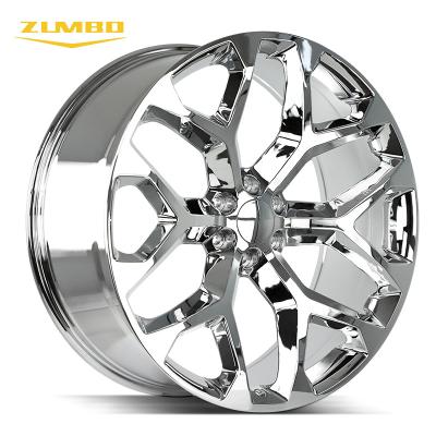 China Replica Wheel F7359 American Alloy Chrome Spoke Wheels Rims 20 22 24 26 Inch 6 Lugs For Cars / Truck Replica Wheel rines snowflake for sale