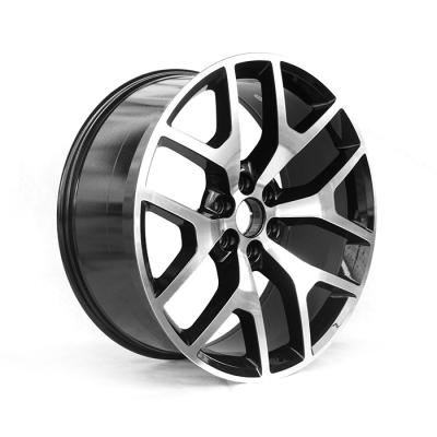 China Replica Wheel F6683 Alloy Wheel Rims For Semi Offroad Cars Aluminum Black With Machined Face 20 22 24 26 Inch for sale