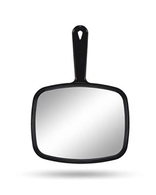 China 2022 Custom Salon Barber Hairdressing Handheld Mirror Hand Mirror with Handle (Black Square) for sale