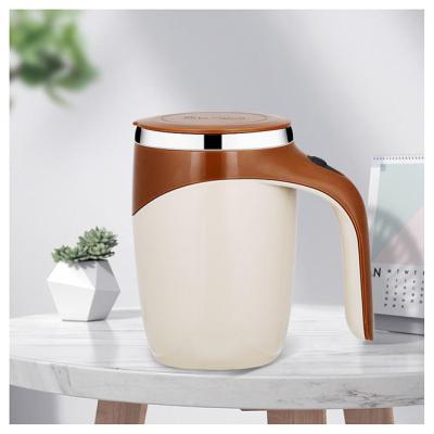 China Sustainable Double Wall Portable Electric Self Stirring Cup Stainless Steel Auto Mixing Self Stirring Coffee Mug for sale