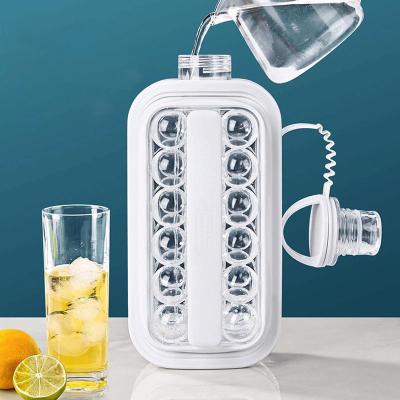 China Tik Tok Hot Sale Ice Cube Viable Bottle Ice Ball Mold Ice Hockey Maker Bottle Portable Cocktail Water Cooling Bottle for sale