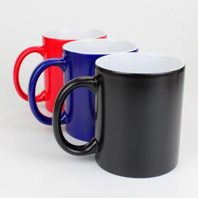 China Viable Hot Water Sublimation Heat Sensitive Color Changing Magic Mug Custom Logo Ceramic Mug for sale