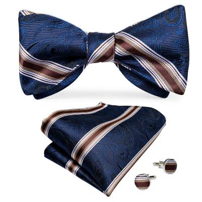 China Custom Wholesale ODM Logo Design Men's Dobby OEM Self Tie Bow Ties For Men for sale