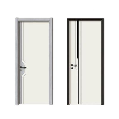 China White Black Modern Minimalist Eco-Friendly Compound Solid Wood Bedroom Interior Door High Strength And Corrosion Resistance Wood Door Solid Wood Interior Door for sale