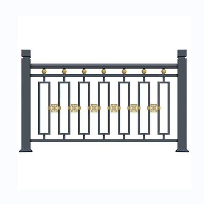 China Hot Selling Decorative Yard Fence Easily Assembled Black Aluminum Steel Fence Wrought Iron Fence for sale