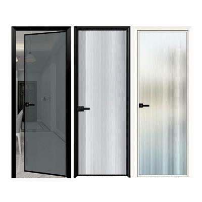 China High strength and corrosion resistance aluminum alloy room door bathroom balcony soundproof moisture proof interior door for sale