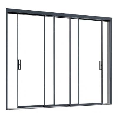 China High strength and corrosion resistance frame linkage sliding door very narrow interior mute pad waterproof sliding door customization for sale