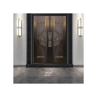 China Residential Security Front Entry Doors Modern Design Exterior Copper Entrance House Made Of High Strength And Corrosion Resistance Durable for sale