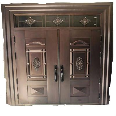 China High Strength And Corrosion Resistance Quality Luxury Design Cast Copper Bulletproof Security Exterior Corrosion Resistance Front Doors for sale