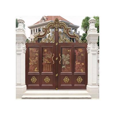 China High strength and corrosion resistance factory directly supply villa aluminum alloy art high strength aluminum front door for sale